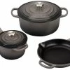 Le Creuset 5-Piece Signature Cookware Set With Stainless Steel Knobs | Oyster Grey