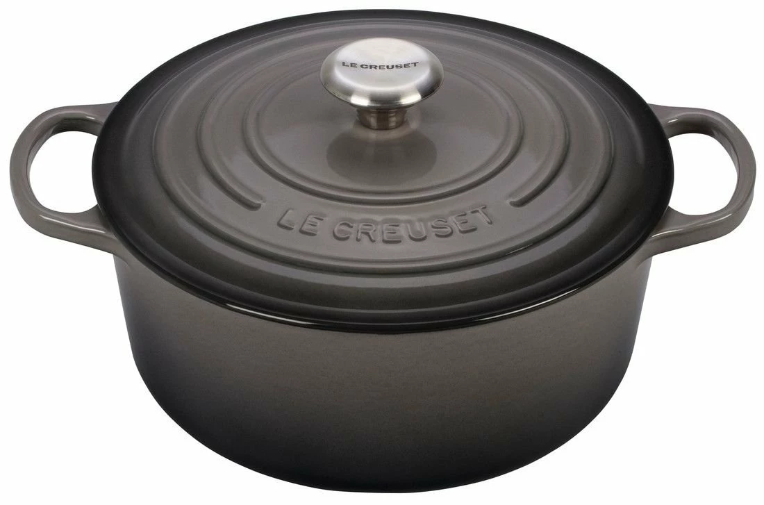 Le Creuset 5-Piece Signature Cookware Set With Stainless Steel Knobs | Oyster Grey 2 Le Creuset 5-Piece Signature Cookware Set With Stainless Steel Knobs | Oyster Grey - Image 2