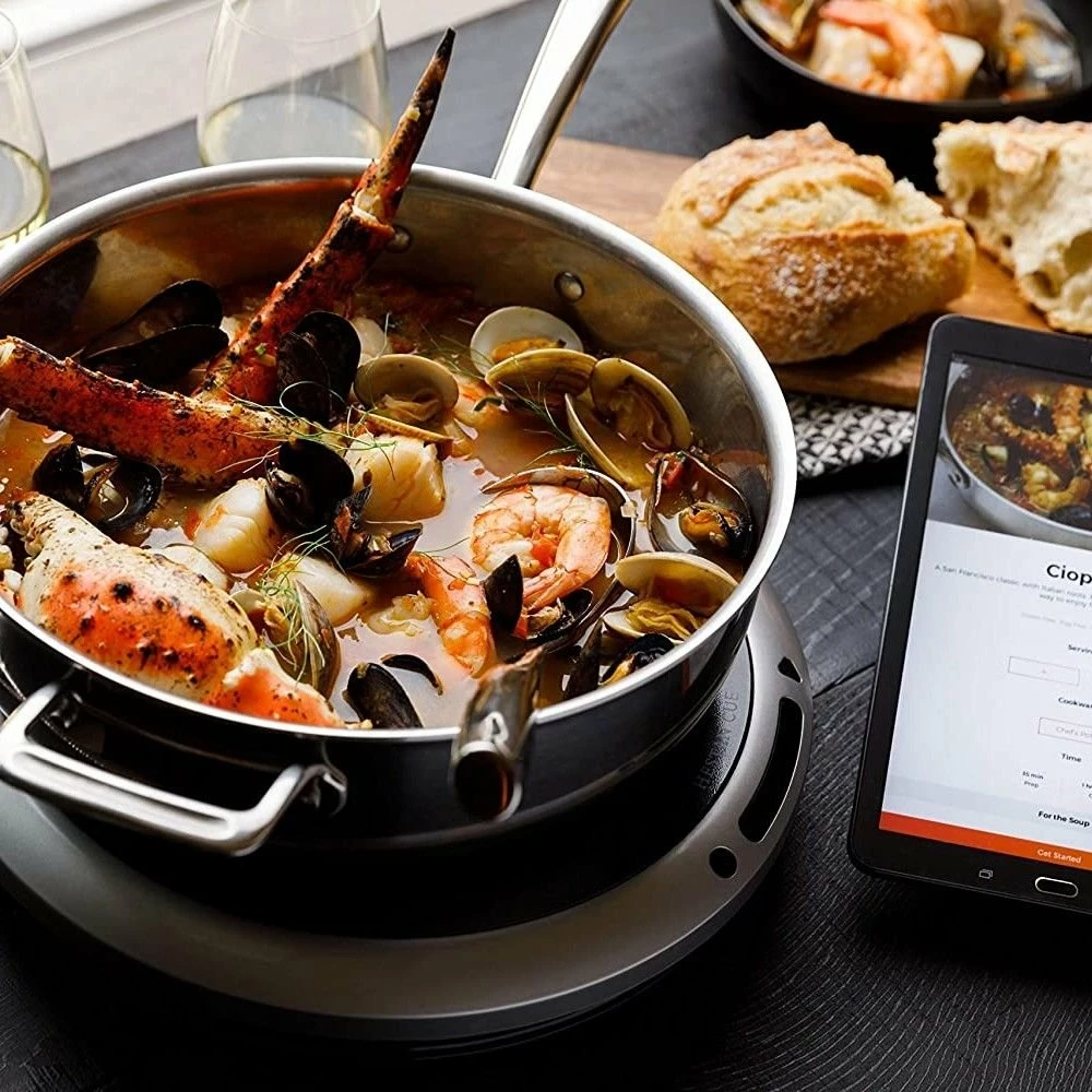 Hestan Cue 5.5 Qt. Smart Chef's Pot | Stainless Steel 4 Hestan Cue 5.5 Qt. Smart Chef's Pot | Stainless Steel - Image 4