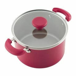 Rachael Ray 8-Piece Enameled Stacking Cookware Set | Red Shimmer 21 Rachael Ray 8-Piece Enameled Stacking Cookware Set | Red Shimmer -Cookware Sets Sales 2023 redshim9