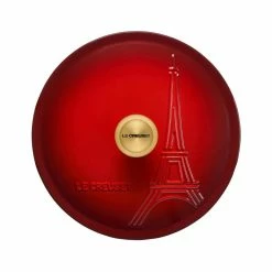 Le Creuset 2.5Qt Signature Cocotte Eiffel Tower Collection | Cerise -Cookware Sets Sales 2023 rs10252 eiffel rdo cerise lid scr