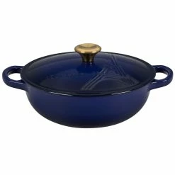 Le Creuset 2.5Qt Signature Cocotte Eiffel Tower Collection | Indigo Blue -Cookware Sets Sales 2023 rs10253 eiffel rdo indigo scr