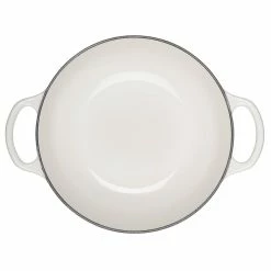 Le Creuset 2.5Qt Signature Cocotte Eiffel Tower Collection | White -Cookware Sets Sales 2023 rs10261 eiffel rdo white inside lpr