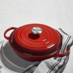 Le Creuset 2.25 Qt. Signature Enameled Cast Iron Braiser With Stainless Steel Knob | Cerise/Cherry Red -Cookware Sets Sales 2023 rs10859 braisercerise