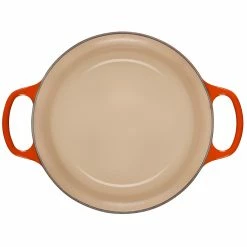 Le Creuset 4.5 Qt. Round Signature Dutch Oven With Stainless Steel Knob | Flame Orange -Cookware Sets Sales 2023 rs11166 ls2501 242ss inside