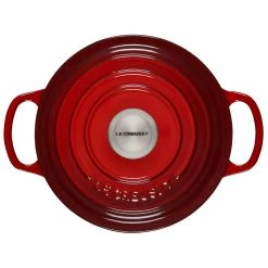 Le Creuset 2 Qt. Round Signature Cast Iron Dutch Oven With Stainless Steel Knob | Cerise/Cherry Red -Cookware Sets Sales 2023 rs11185 ls2501 1867ss 3