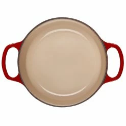 Le Creuset 2 Qt. Round Signature Cast Iron Dutch Oven With Stainless Steel Knob | Cerise/Cherry Red -Cookware Sets Sales 2023 rs11186 ls2501 1867ss inside