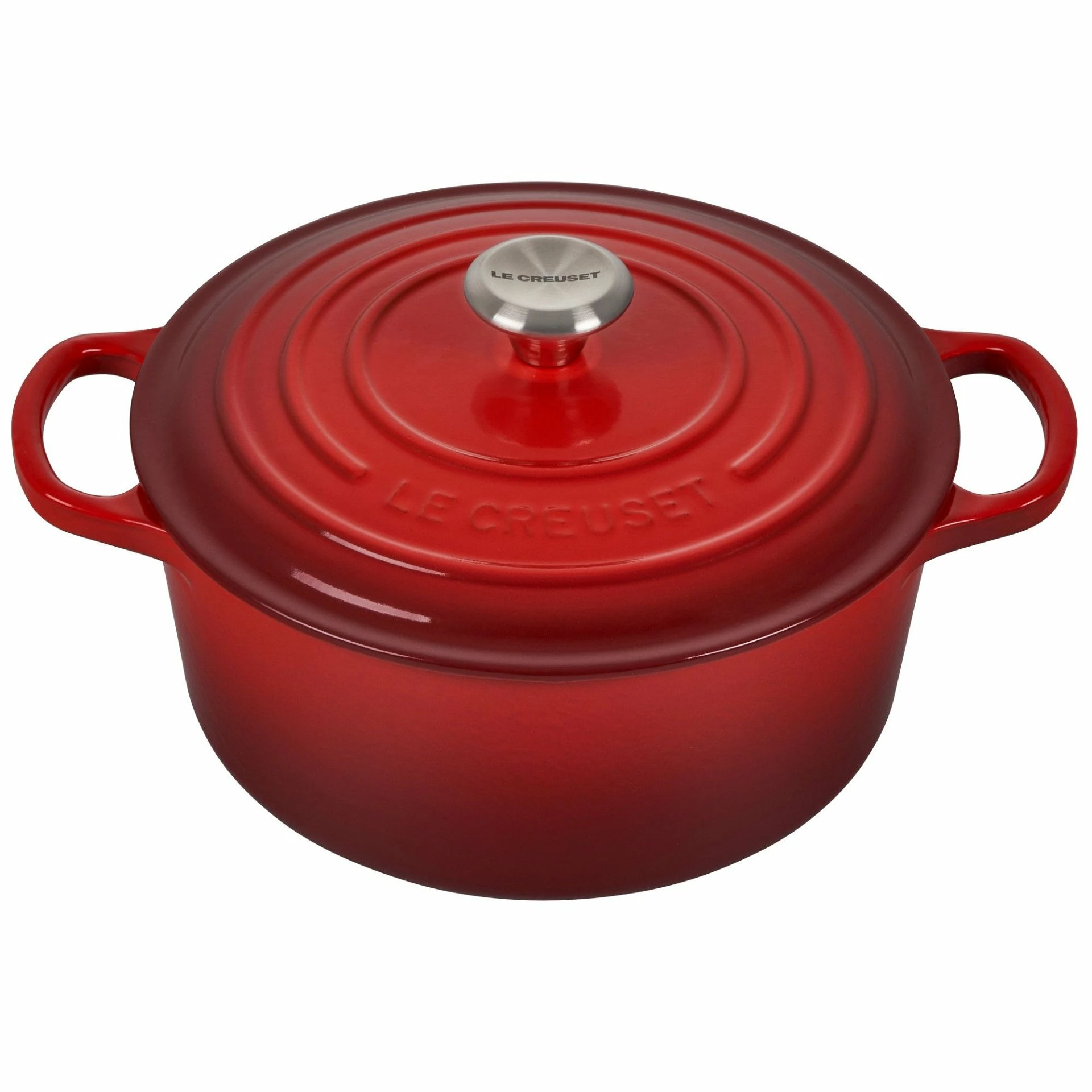 Le Creuset 3.5 Qt. Round Signature Dutch Oven With Stainless Steel Knob | Cerise/Cherry Red 1 Le Creuset 3.5 Qt. Round Signature Dutch Oven With Stainless Steel Knob | Cerise/Cherry Red