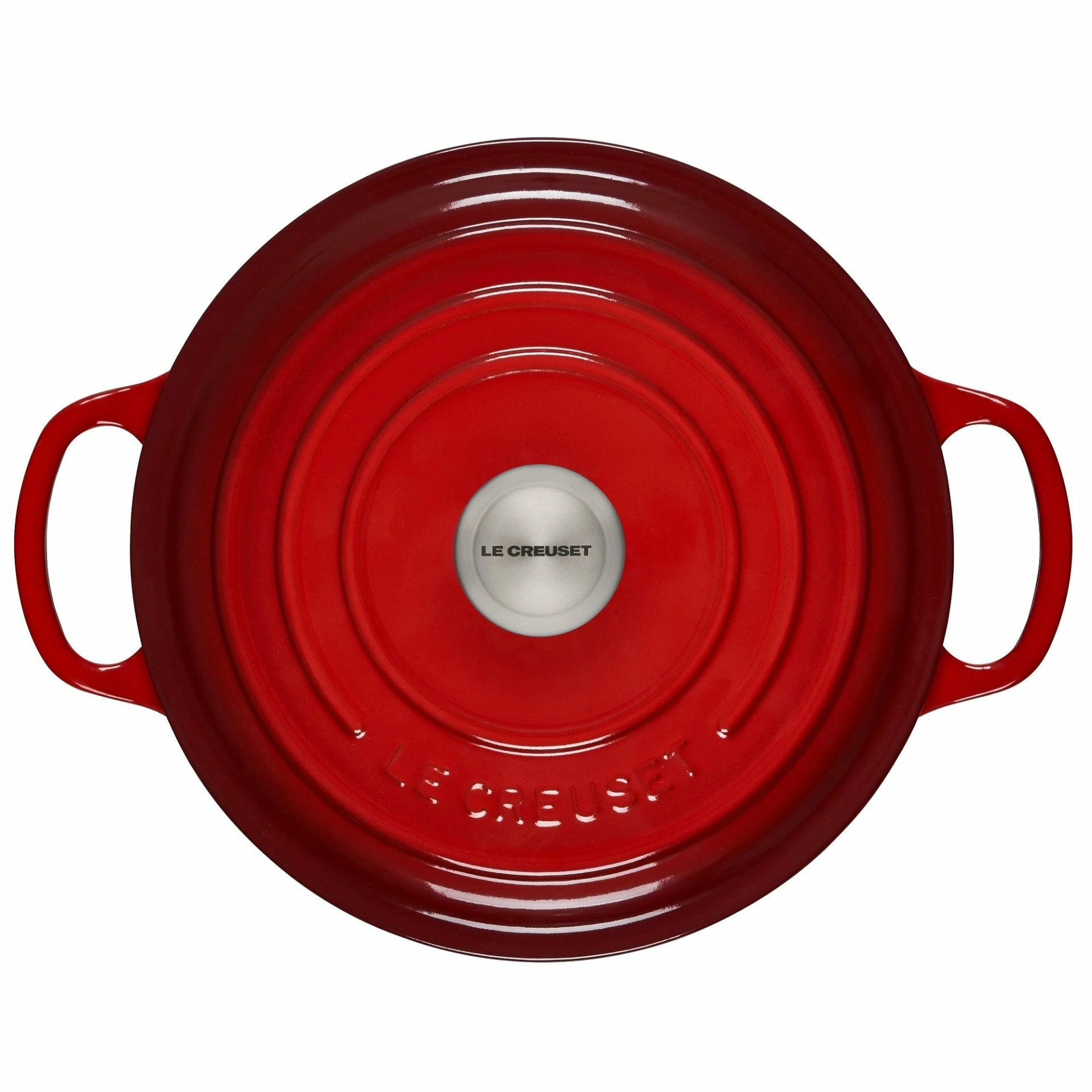 Le Creuset 3.5 Qt. Round Signature Dutch Oven With Stainless Steel Knob | Cerise/Cherry Red 4 Le Creuset 3.5 Qt. Round Signature Dutch Oven With Stainless Steel Knob | Cerise/Cherry Red - Image 4