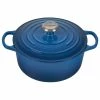 Le Creuset 4.5 Qt. Round Signature Dutch Oven With Stainless Steel Knob | Marseille Blue