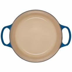 Le Creuset 4.5 Qt. Round Signature Dutch Oven With Stainless Steel Knob | Marseille Blue -Cookware Sets Sales 2023 rs11206 ls2501 2459ss inside