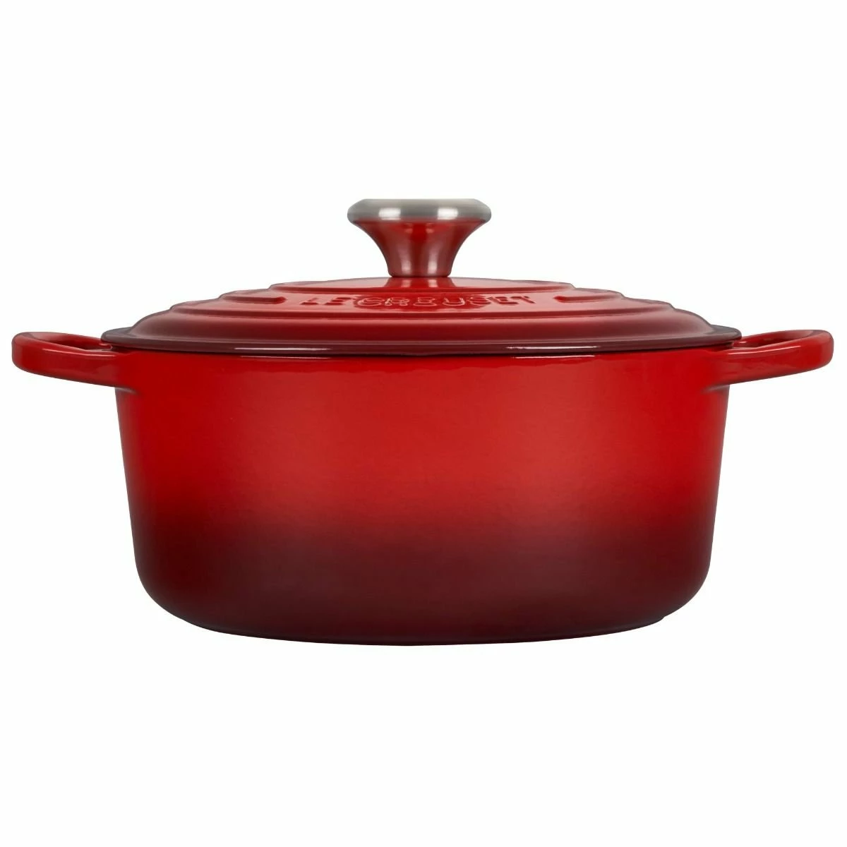 Le Creuset 4.5 Qt. Round Signature Dutch Oven With Stainless Steel Knob | Cerise/Cherry Red 2 Le Creuset 4.5 Qt. Round Signature Dutch Oven With Stainless Steel Knob | Cerise/Cherry Red - Image 2