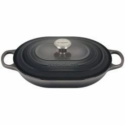 Cookware Sets Sales 2023 14 Le Creuset 3.75 Qt. Oval Signature Casserole With Stainless Steel Knob | Oyster Grey