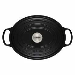 Le Creuset 6.75 Qt. Oval Signature Dutch Oven With Stainless Steel Knob | Licorice -Cookware Sets Sales 2023 rs11833 ls2502 3120ss 3 lpr