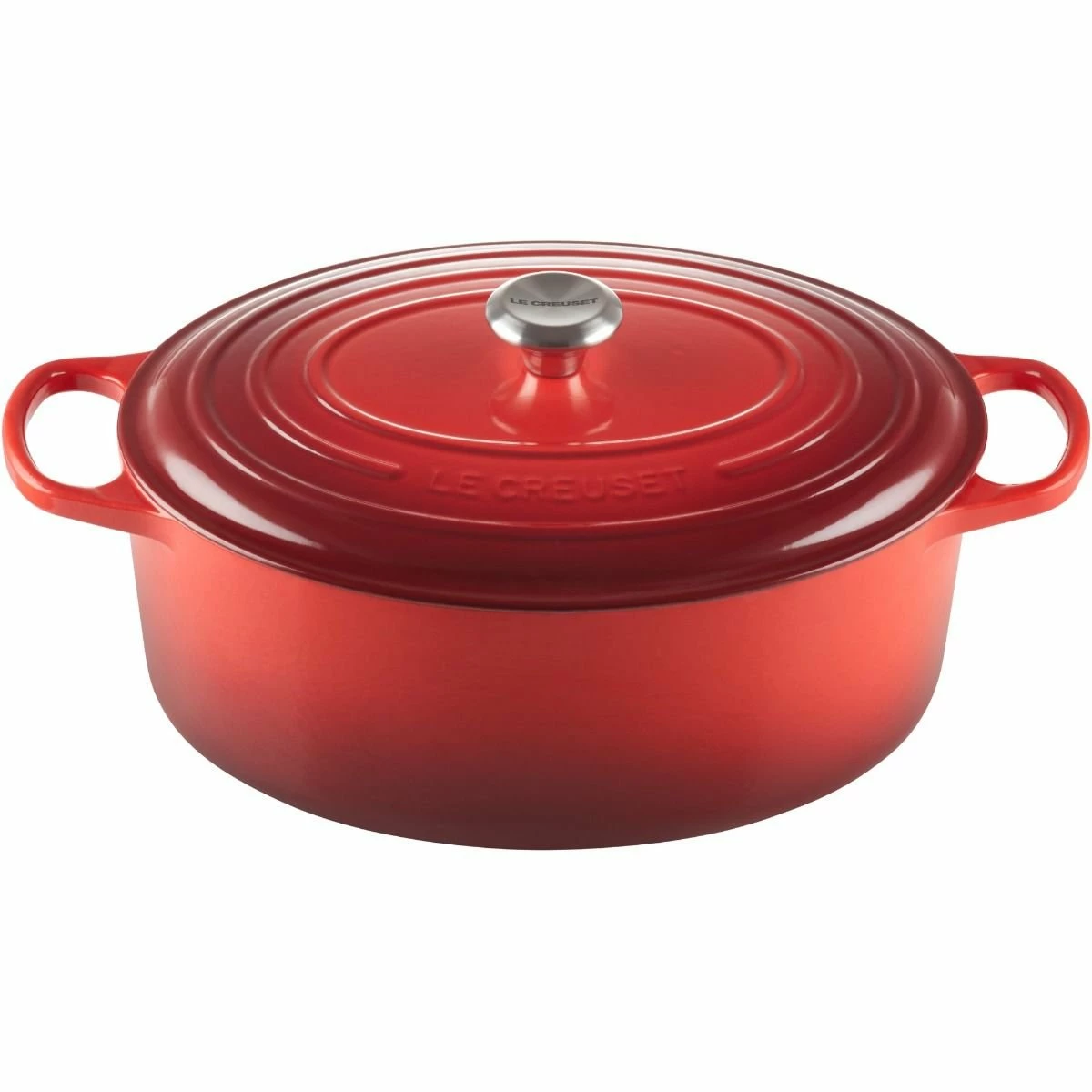 Le Creuset 9.5 Qt. Oval Signature Dutch Oven With Stainless Steel Knob | Cerise/Cherry Red 1 Le Creuset 9.5 Qt. Oval Signature Dutch Oven With Stainless Steel Knob | Cerise/Cherry Red