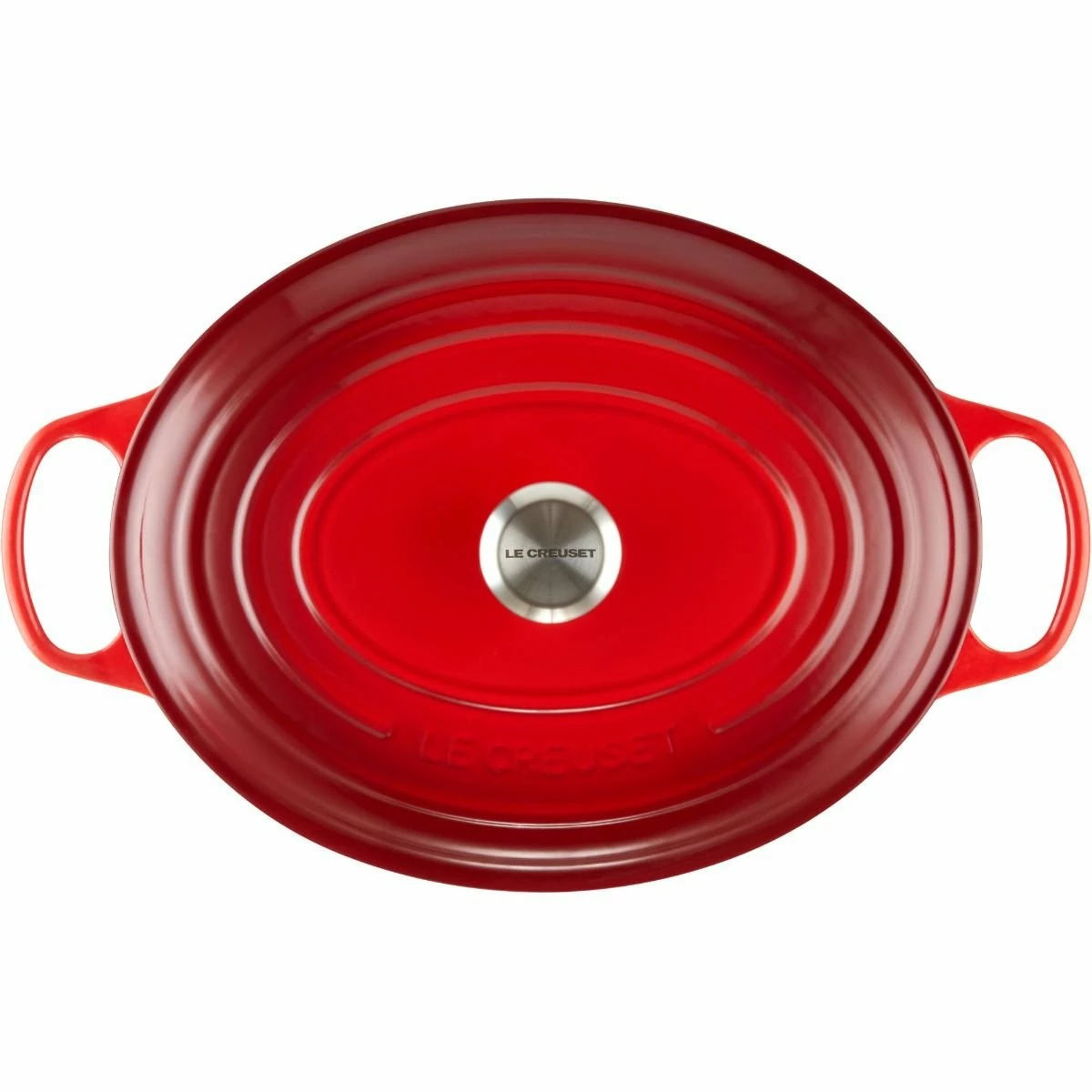 Le Creuset 9.5 Qt. Oval Signature Dutch Oven With Stainless Steel Knob | Cerise/Cherry Red 3 Le Creuset 9.5 Qt. Oval Signature Dutch Oven With Stainless Steel Knob | Cerise/Cherry Red - Image 3