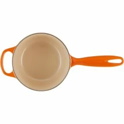 Le Creuset 1.75 Qt. Signature Enameled Cast Iron Saucepan With Stainless Steel Knob | Flame Orange -Cookware Sets Sales 2023 rs11970 signature iron handle saucepan 160401s