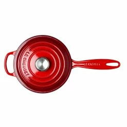 Le Creuset 1.75 Qt. Signature Enameled Cast Iron Saucepan With Stainless Steel Knob | Cerise/Cherry Red -Cookware Sets Sales 2023 rs11974 0024147276944.pt03
