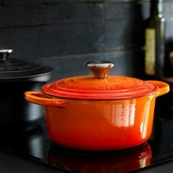 Le Creuset 3.5 Qt. Round Signature Dutch Oven With Stainless Steel Knob | Flame Orange -Cookware Sets Sales 2023 rs12081 lc 20180130 dk ls 00145 1