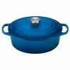 Le Creuset 2.75 Qt. Oval Signature Dutch Oven With Stainless Steel Knob | Marseille Blue