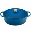 Le Creuset 5 Qt. Oval Signature Dutch Oven With Stainless Steel Knob | Marseille Blue