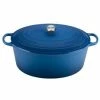 Le Creuset 15.5 Qt. Oval Signature Dutch Oven With Stainless Steel Knob | Marseille Blue