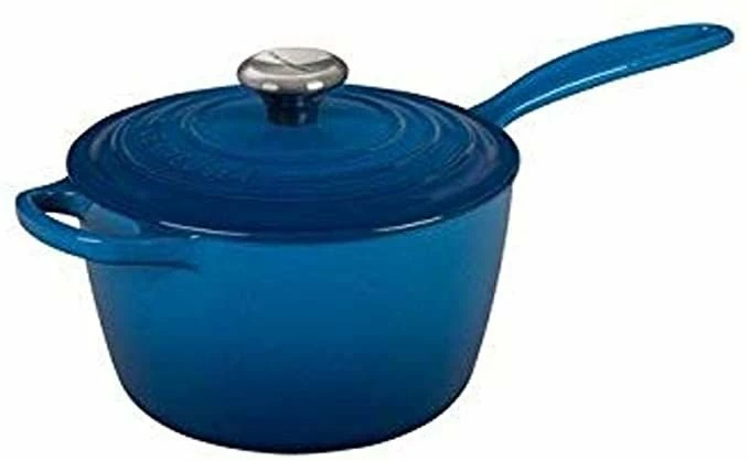 Le Creuset 2.25 Qt. Signature Enameled Cast Iron Saucepan With Stainless Steel Knob | Marseille Blue 1 Le Creuset 2.25 Qt. Signature Enameled Cast Iron Saucepan With Stainless Steel Knob | Marseille Blue