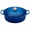 Le Creuset 6.75 Qt. Oval Signature Dutch Oven With Stainless Steel Knob | Marseille Blue
