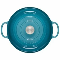 Le Creuset 3.5 Qt. Signature Enameled Cast Iron Braiser With Stainless Steel Knob | Caribbean Blue -Cookware Sets Sales 2023 rs12365 ls2532 3017ss 3