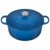 Le Creuset 7.25 Qt. Round Signature Dutch Oven With Stainless Steel Knob | Marseille Blue