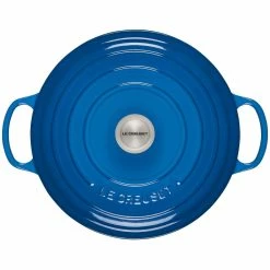 Le Creuset 9 Qt. Round Signature Dutch Oven With Stainless Steel Knob | Marseille Blue -Cookware Sets Sales 2023 rs12412 ls2501 3059ss 3
