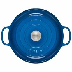 Le Creuset 3.5 Qt. Signature Enameled Cast Iron Braiser With Stainless Steel Knob | Marseille Blue -Cookware Sets Sales 2023 rs12495 ls2532 3059 3