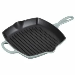 Le Creuset 10.25" Signature Square Grill Skillet | Sea Salt