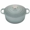 Le Creuset 4.5 Qt. Round Signature Dutch Oven With Stainless Steel Knob | Sea Salt