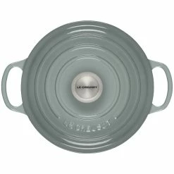 Le Creuset 4.5 Qt. Round Signature Dutch Oven With Stainless Steel Knob | Sea Salt -Cookware Sets Sales 2023 rs17057 ls2501 24717ss 3