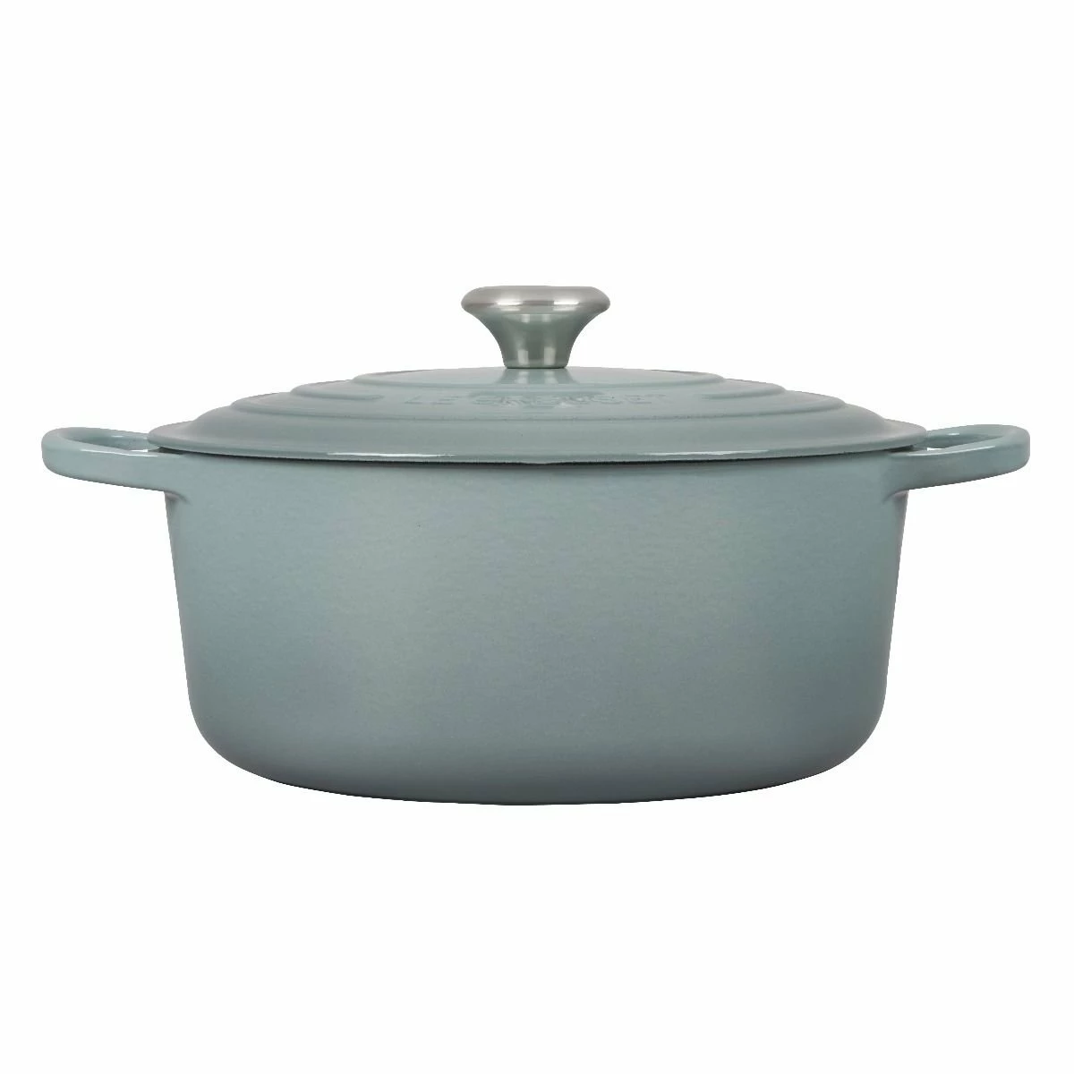 Le Creuset 7.25 Qt. Round Signature Dutch Oven With Stainless Steel Knob | Sea Salt 2 Le Creuset 7.25 Qt. Round Signature Dutch Oven With Stainless Steel Knob | Sea Salt - Image 2