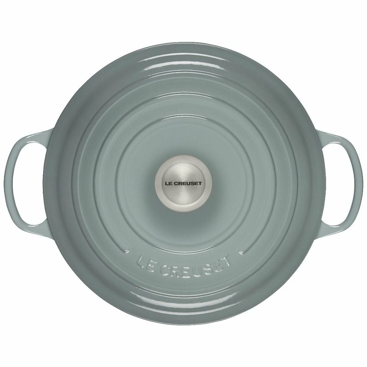 Le Creuset 7.25 Qt. Round Signature Dutch Oven With Stainless Steel Knob | Sea Salt 3 Le Creuset 7.25 Qt. Round Signature Dutch Oven With Stainless Steel Knob | Sea Salt - Image 3