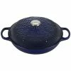 Le Creuset Olive Branch Collection 3.5 Qt. Signature Braiser | Indigo Blue
