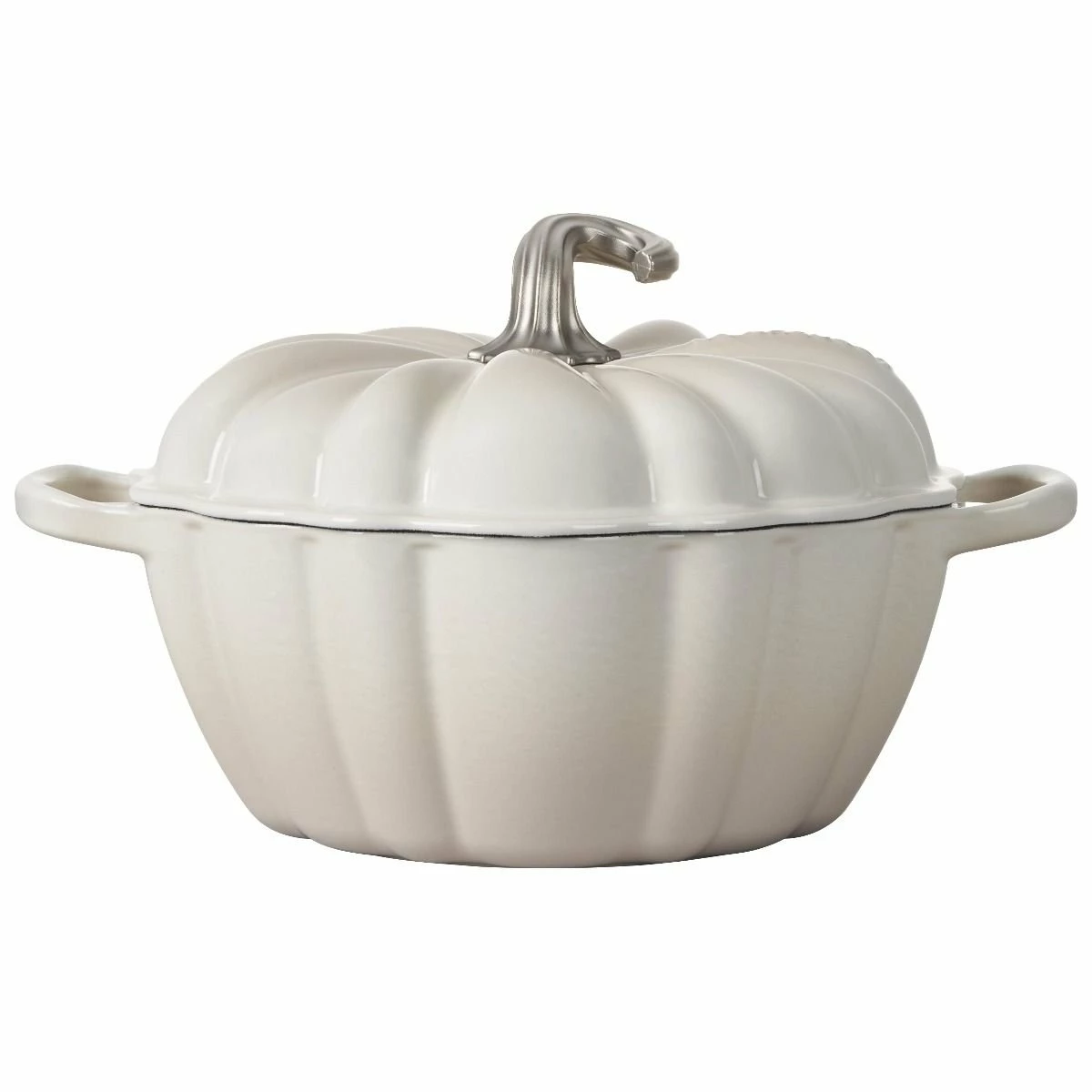 Le Creuset 4 Qt. Pumpkin Cocotte | Meringue 2 Le Creuset 4 Qt. Pumpkin Cocotte | Meringue - Image 2