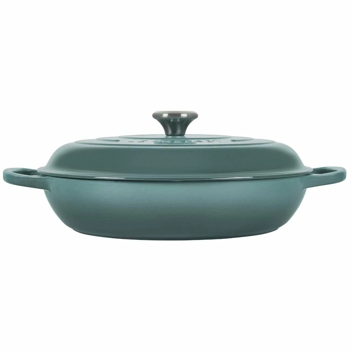 Le Creuset 5 Qt. Signature Enameled Cast Iron Braiser With Stainless Steel Knob | Sea Salt 2 Le Creuset 5 Qt. Signature Enameled Cast Iron Braiser With Stainless Steel Knob | Sea Salt - Image 2