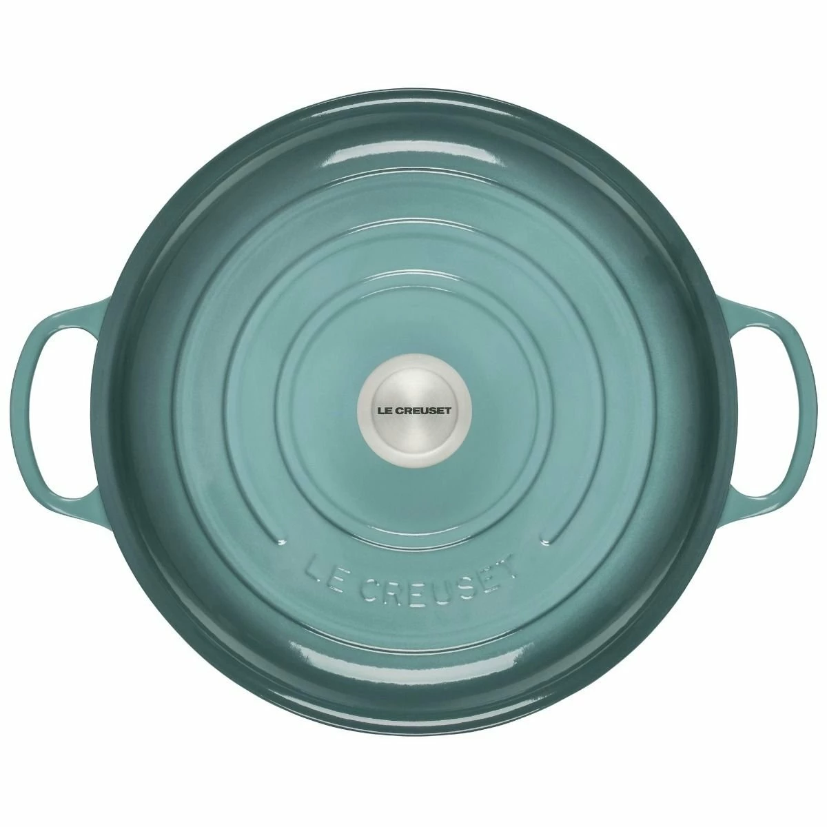 Le Creuset 5 Qt. Signature Enameled Cast Iron Braiser With Stainless Steel Knob | Sea Salt 3 Le Creuset 5 Qt. Signature Enameled Cast Iron Braiser With Stainless Steel Knob | Sea Salt - Image 3