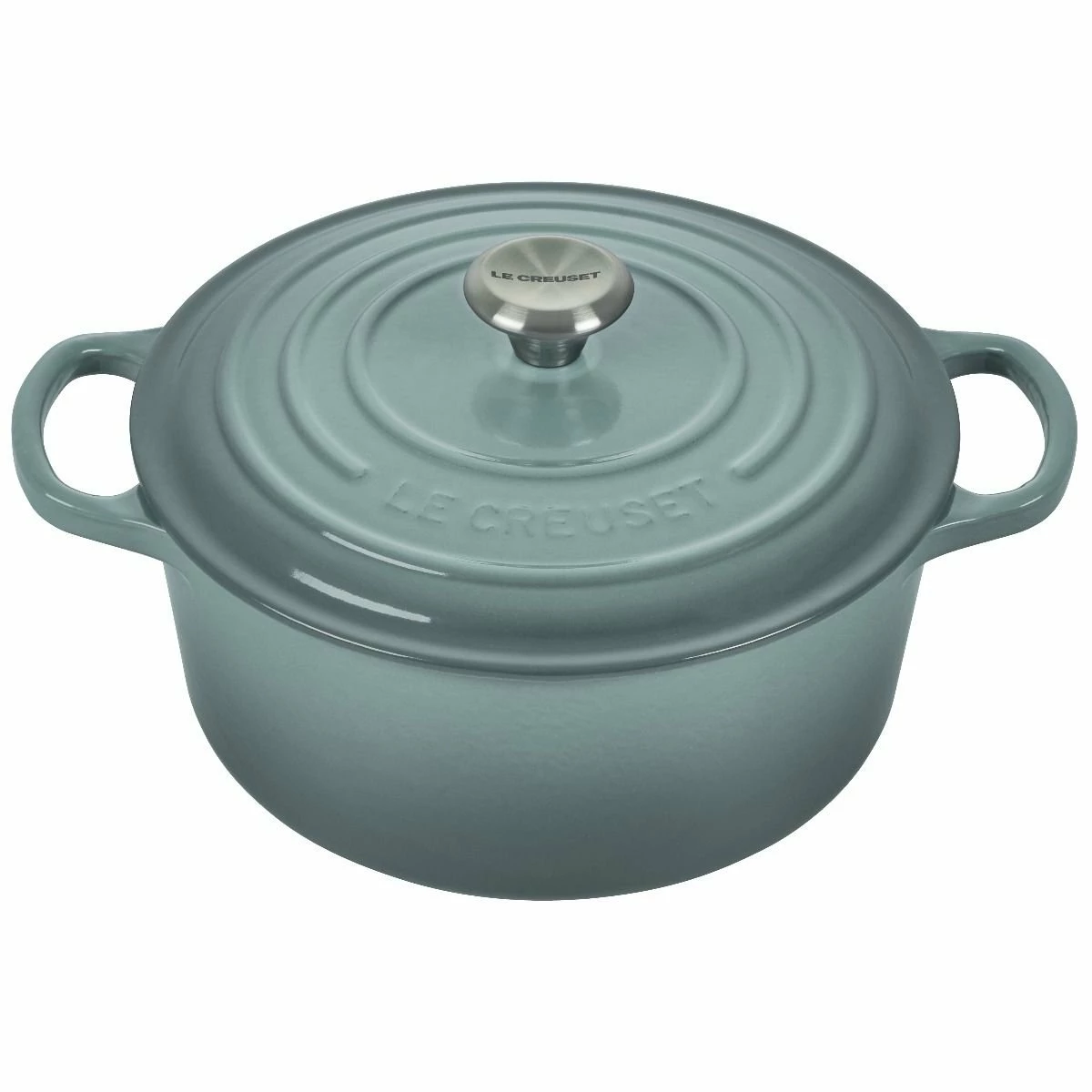 Le Creuset 3.5 Qt. Round Signature Dutch Oven With Stainless Steel Knob| Sea Salt 1 Le Creuset 3.5 Qt. Round Signature Dutch Oven With Stainless Steel Knob| Sea Salt