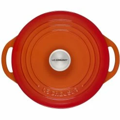Le Creuset 2.75 Qt. Shallow Round Dutch Oven | Flame -Cookware Sets Sales 2023 rs18084 2.75qtshallowrdflame 3