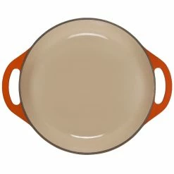 Le Creuset 2.75 Qt. Shallow Round Dutch Oven | Flame -Cookware Sets Sales 2023 rs18085 2.75qtshallowrdflame 4