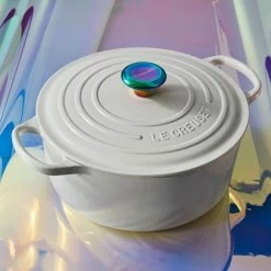 Le Creuset Signature Iridescent Knob | Large -Cookware Sets Sales 2023 rs18316 221017 lecreuset whiterdo square ret lpr
