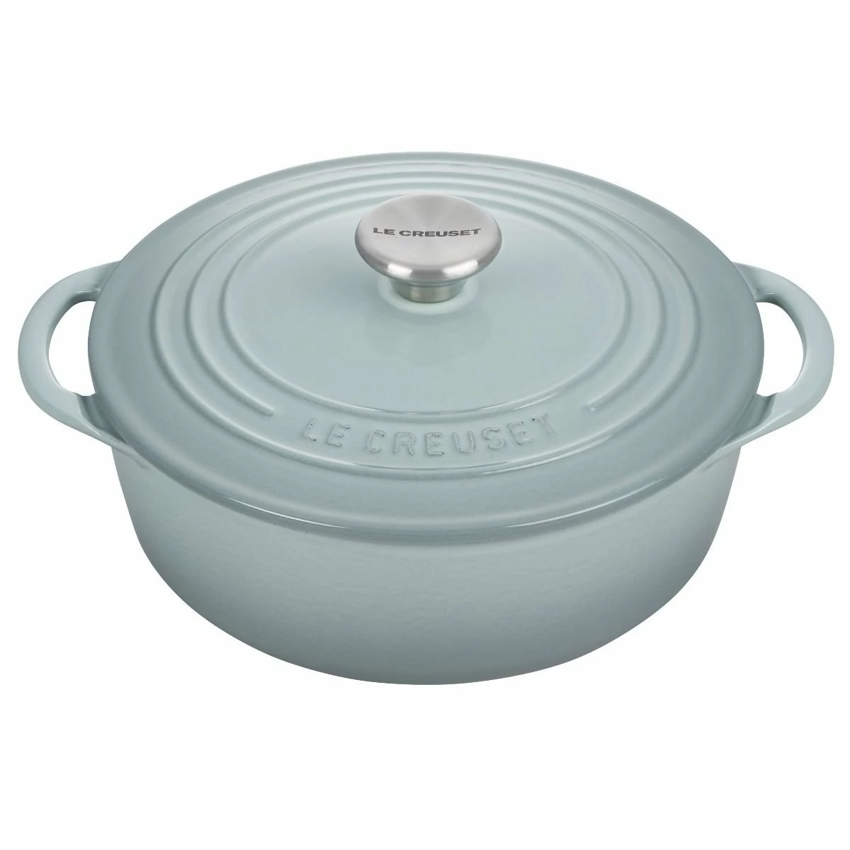 Le Creuset 2.75 Qt. Shallow Round Dutch Oven | Sea Salt 1 Le Creuset 2.75 Qt. Shallow Round Dutch Oven | Sea Salt