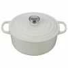 Le Creuset 5.5 Qt. Round Signature Cast Iron Dutch Oven With Stainless Steel Knob | White