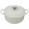 Le Creuset 7.25 Qt. Round Signature Dutch Oven With Stainless Steel Knob | White