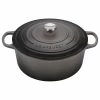 Le Creuset 9 Qt. Round Signature Dutch Oven With Stainless Steel Knob | Oyster Grey