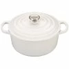 Le Creuset 3.5 Qt. Round Signature Dutch Oven With Stainless Steel Knob | White